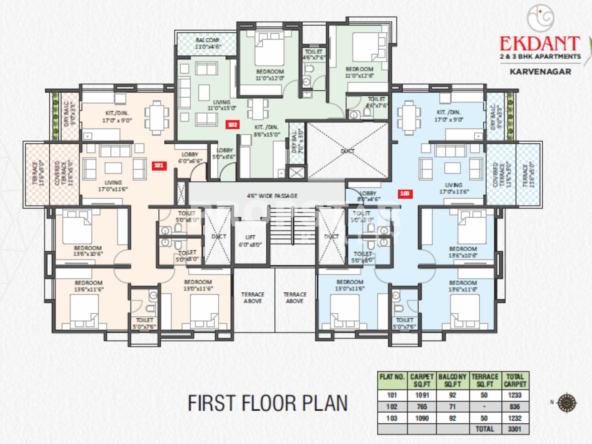 Ekdant project floor plan in kothrud by swojas