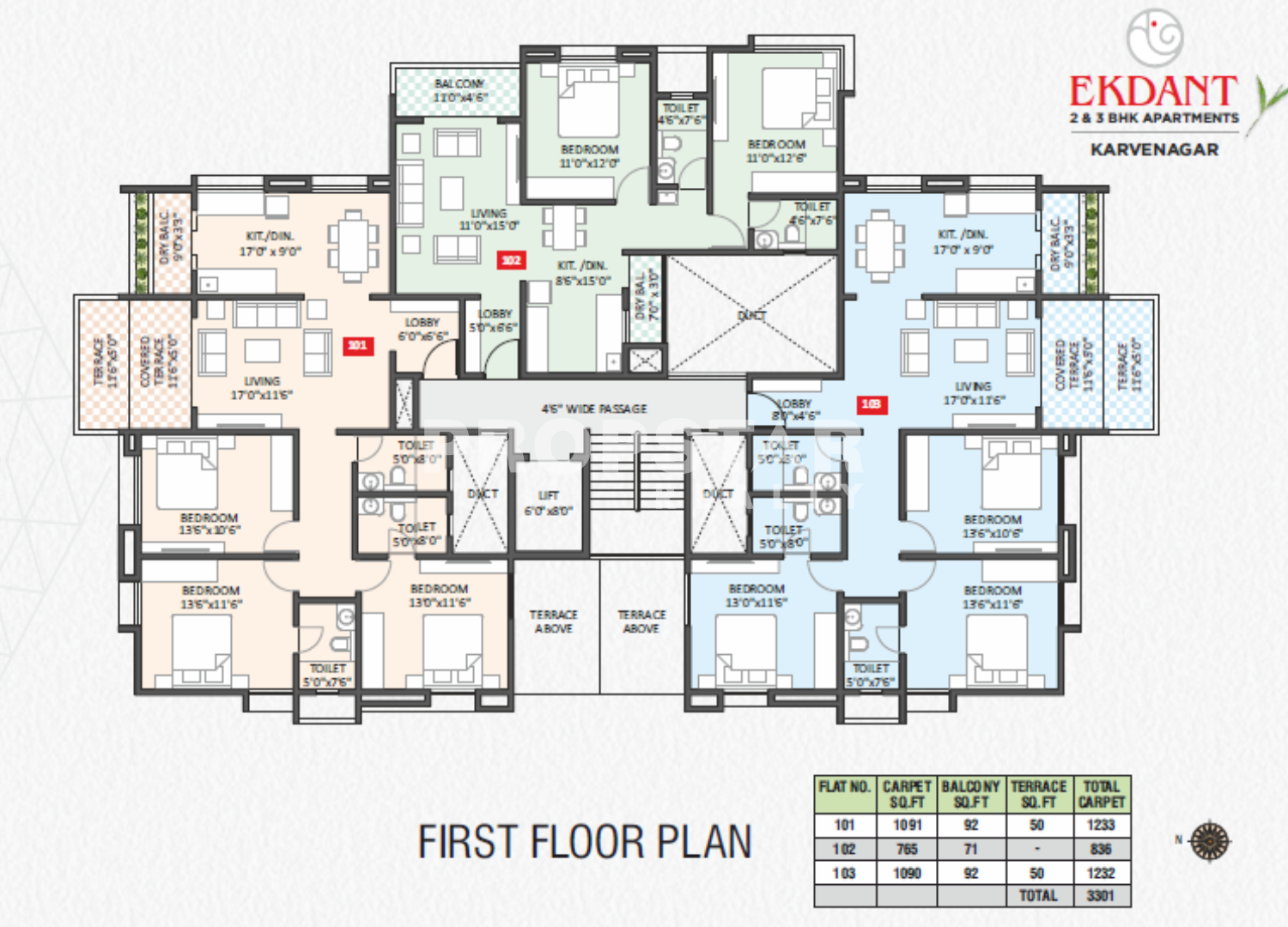 Ekdant project floor plan in kothrud by swojas