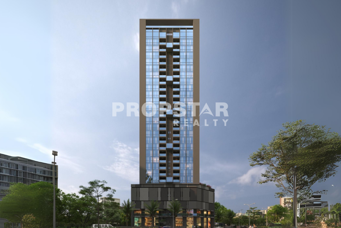 crown 8 project front side elevation balewadi by pyramid