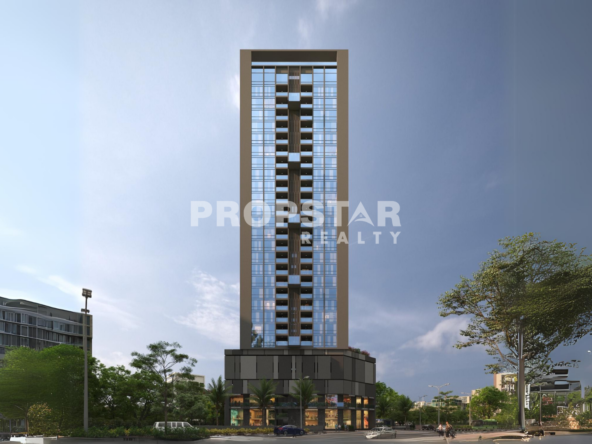 crown 8 project front side elevation balewadi by pyramid