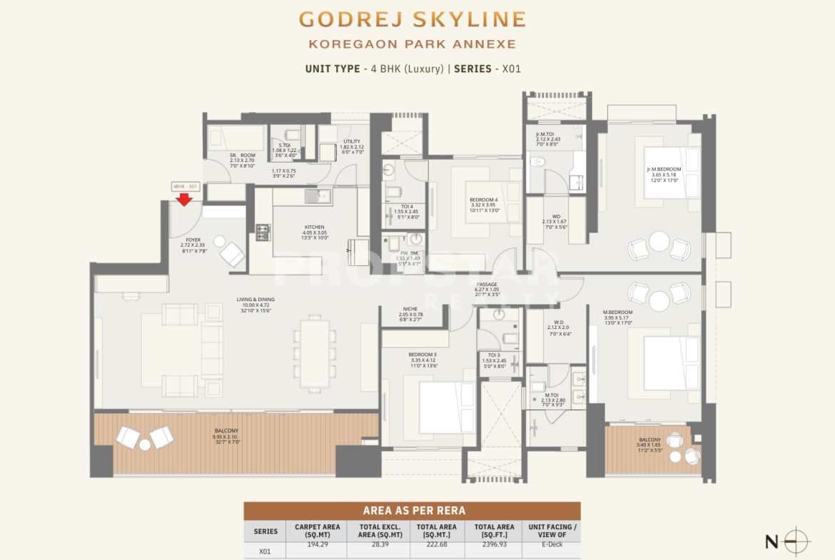 godrej skyline koregaon park unit plan