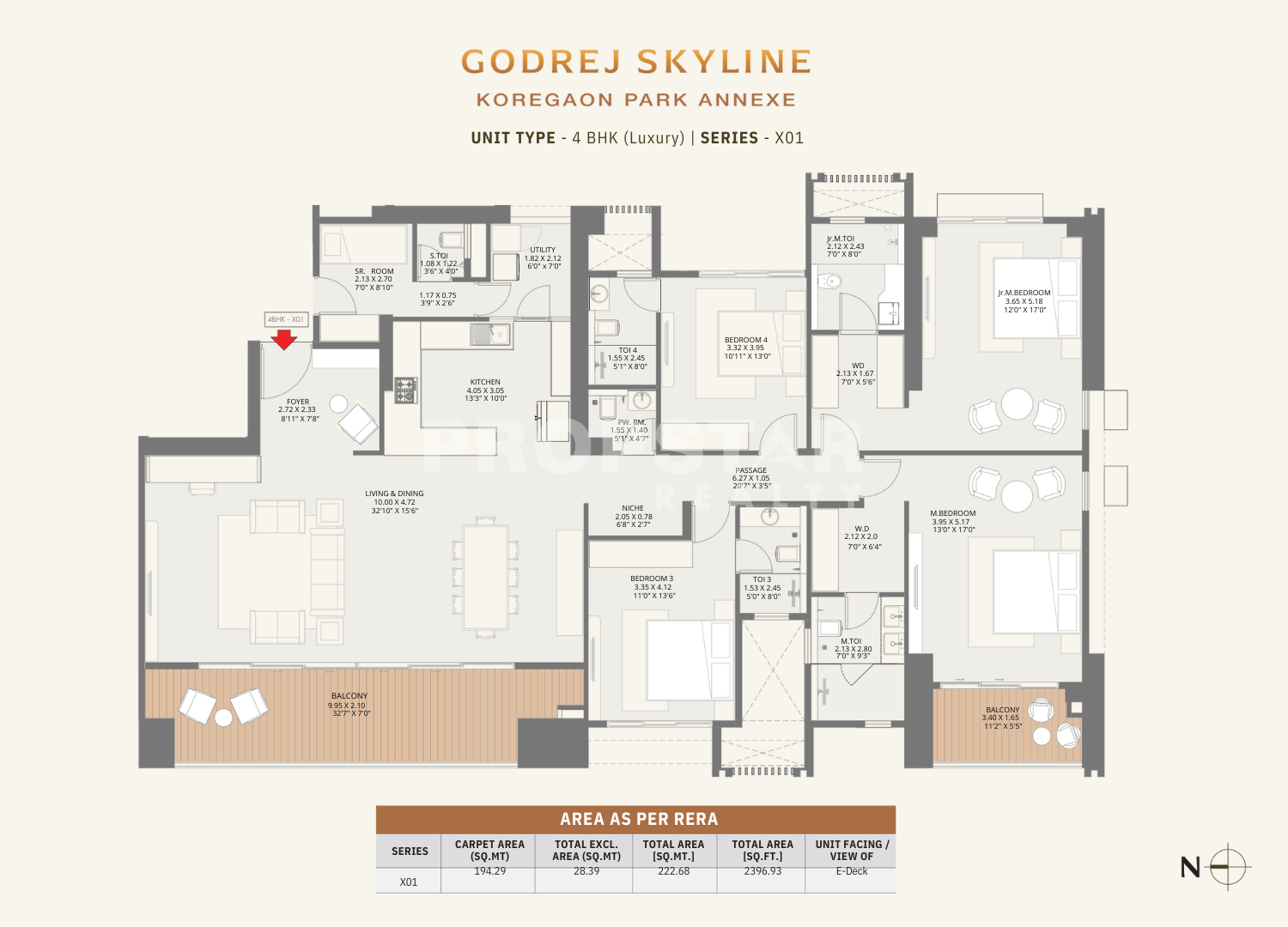 godrej skyline koregaon park unit plan