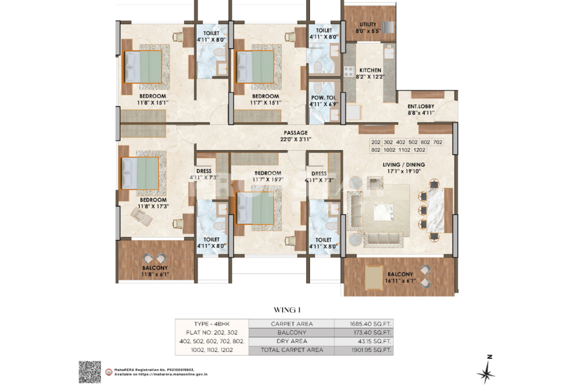 the luxe towers shivaji nagar pune floor plan