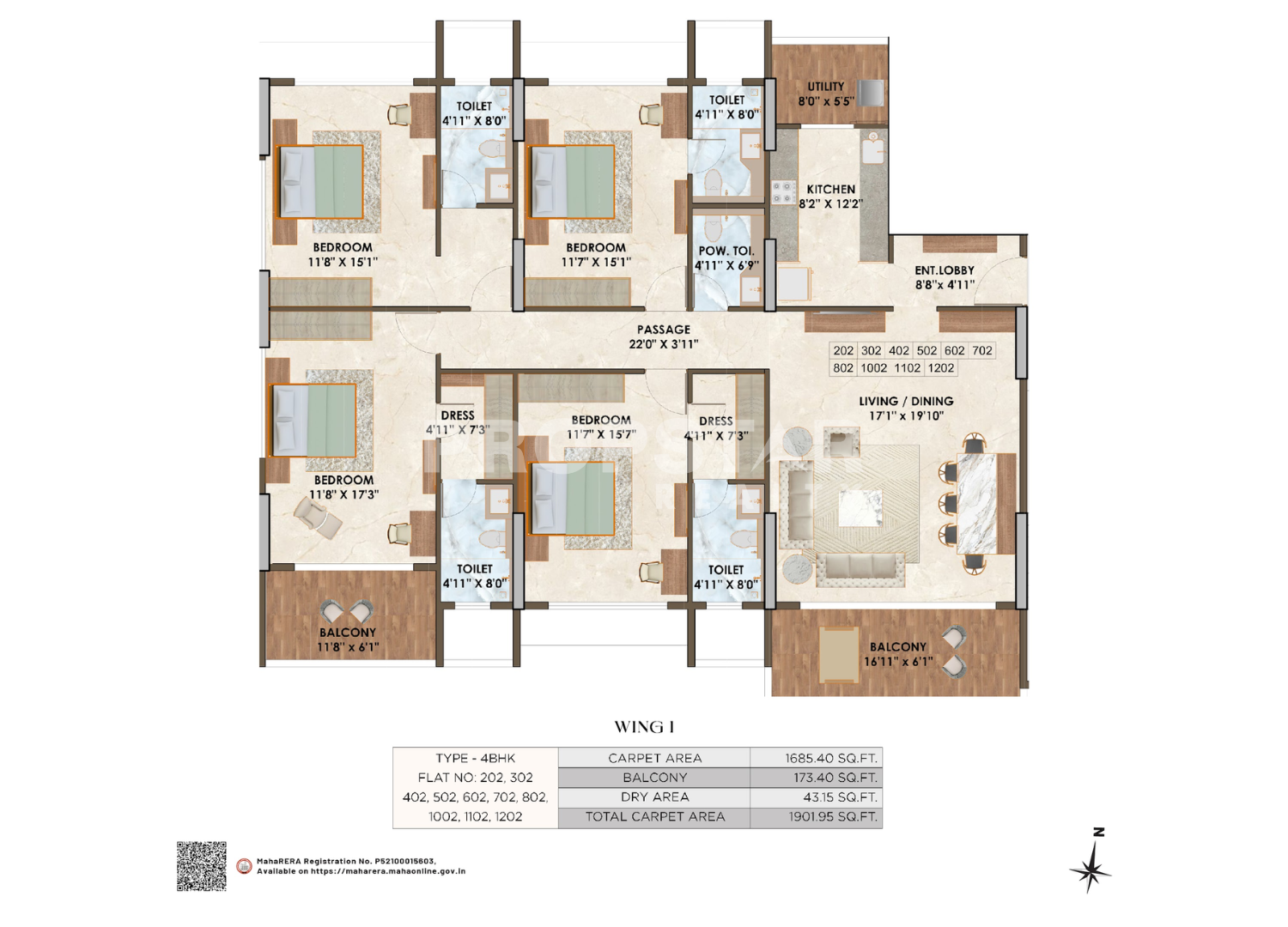 the luxe towers shivaji nagar pune floor plan