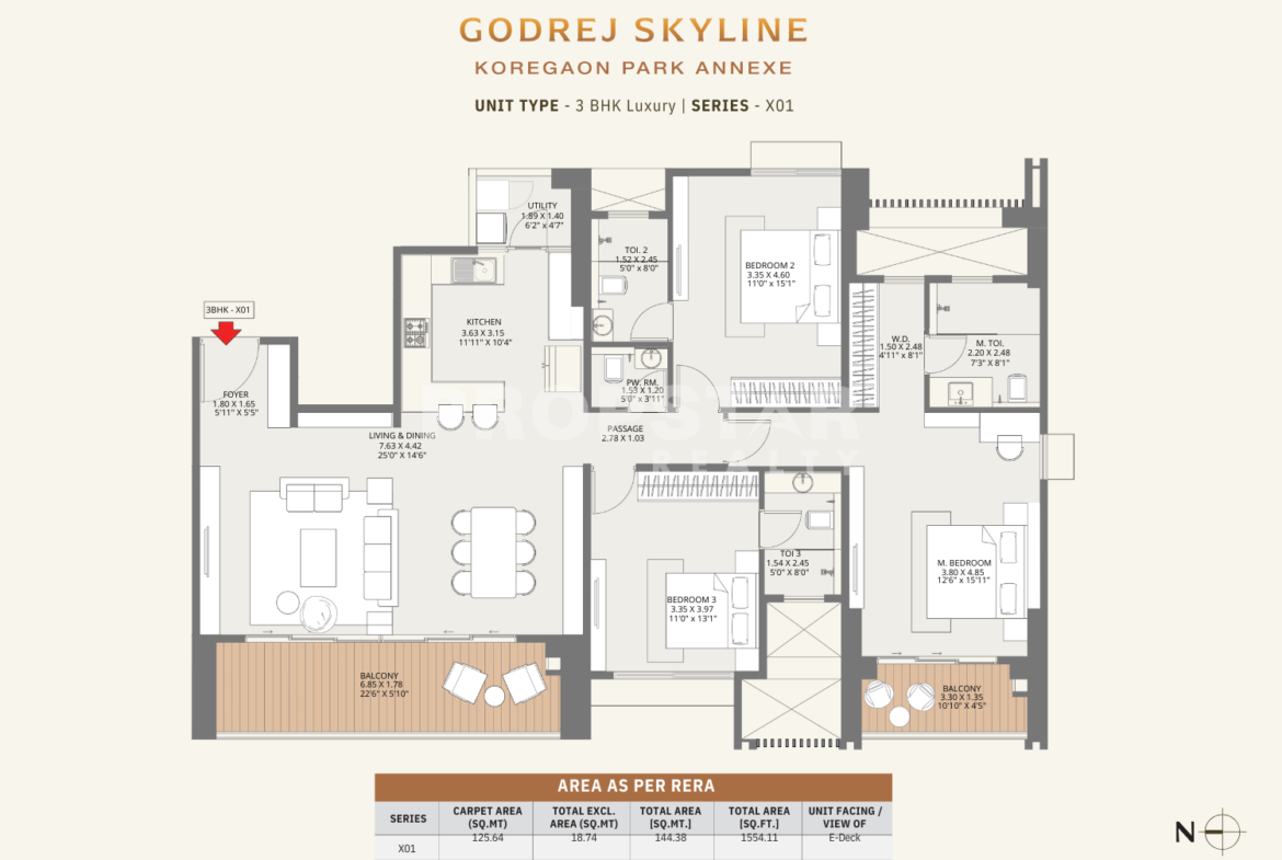 godrej skyline koregaon park unit plan