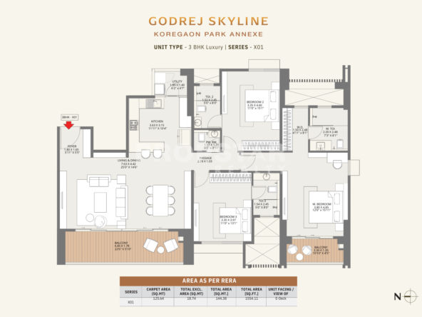 godrej skyline koregaon park unit plan