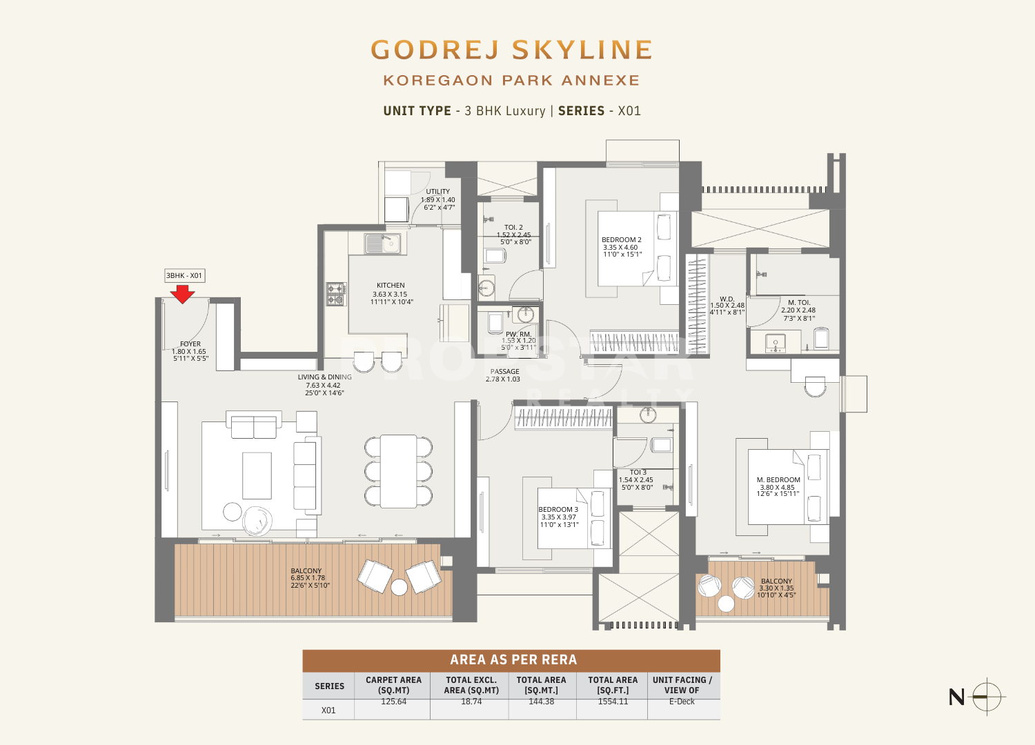 godrej skyline koregaon park unit plan