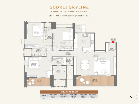 godrej skyline koregaon park unit plan