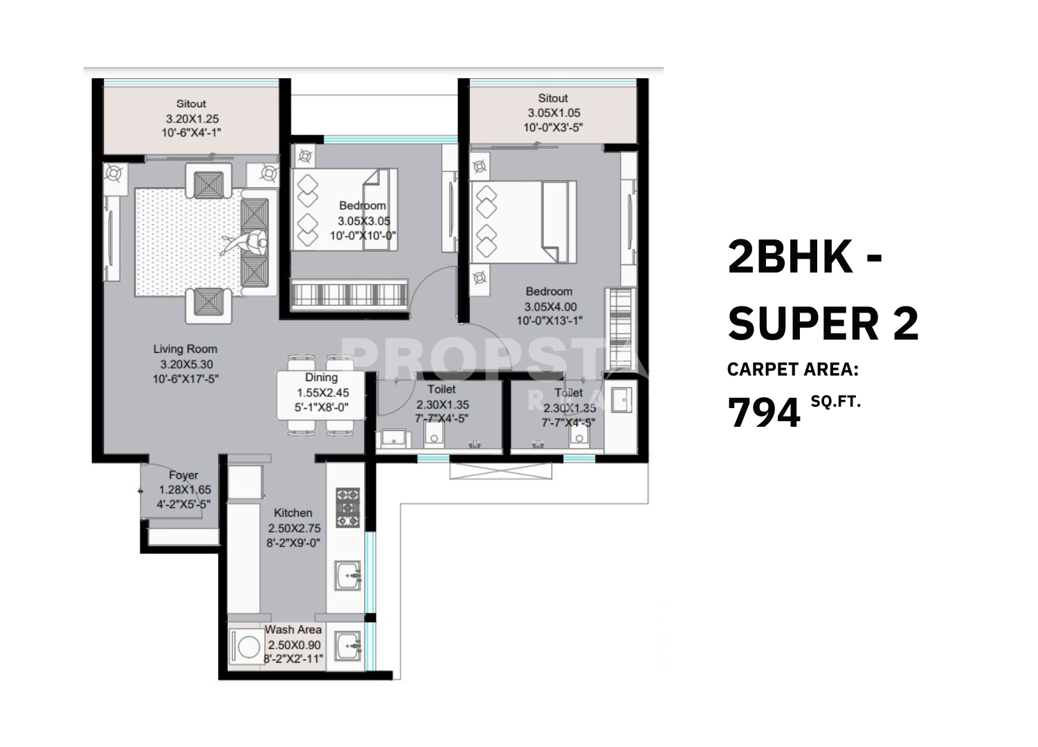 kohinoor woodshire bhugaon unit plan