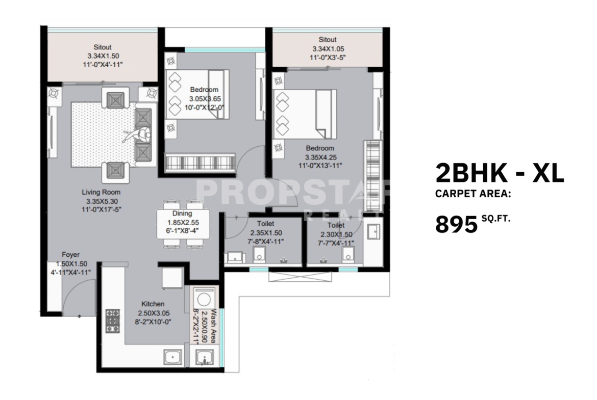 kohinoor woodshire bhugaon unit plan