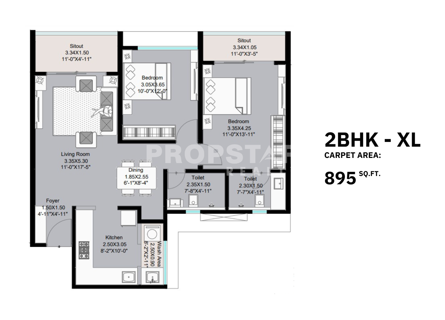 kohinoor woodshire bhugaon unit plan