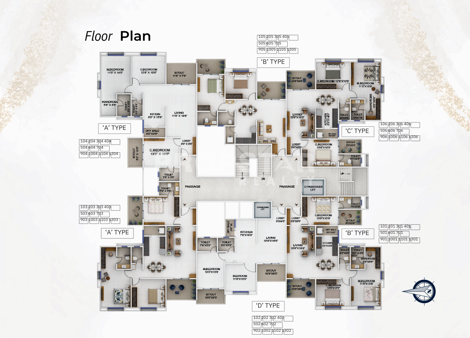 Probha Oasis on Sinhagad Road floor plan