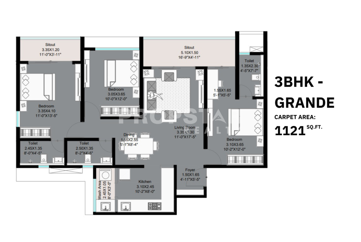 kohinoor woodshire bhugaon unit plan