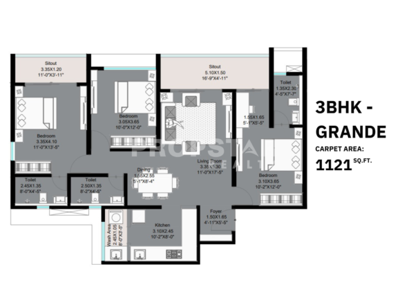 kohinoor woodshire bhugaon unit plan