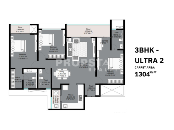 kohinoor woodshire bhugaon unit plan