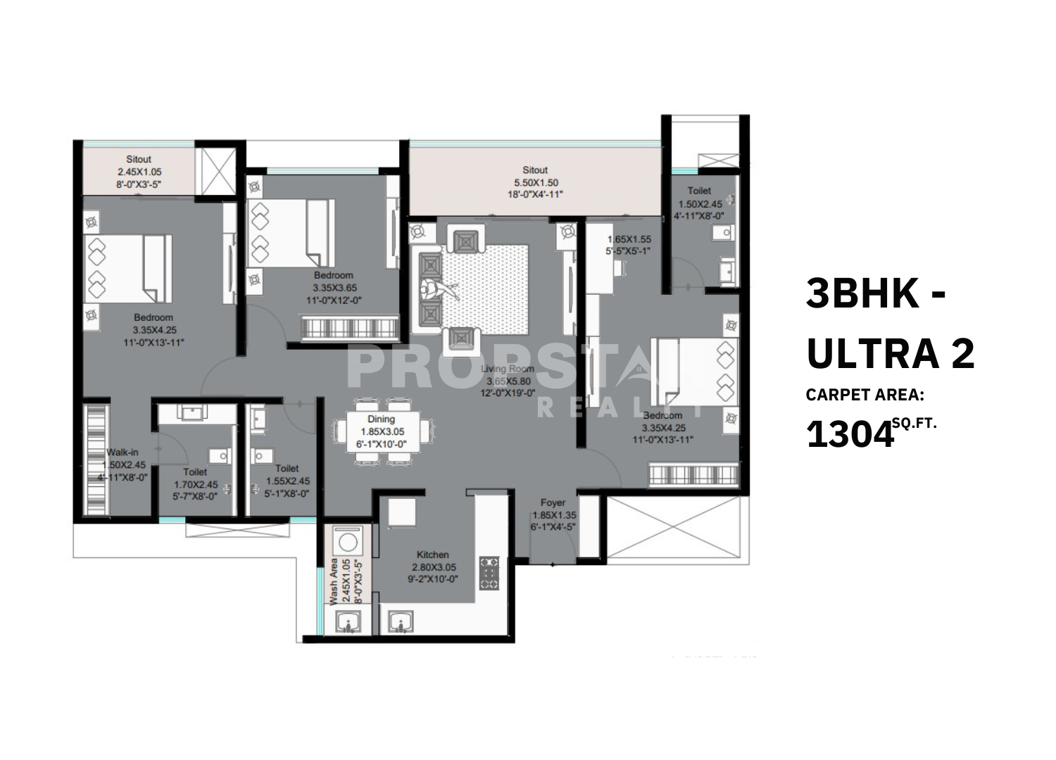 kohinoor woodshire bhugaon unit plan