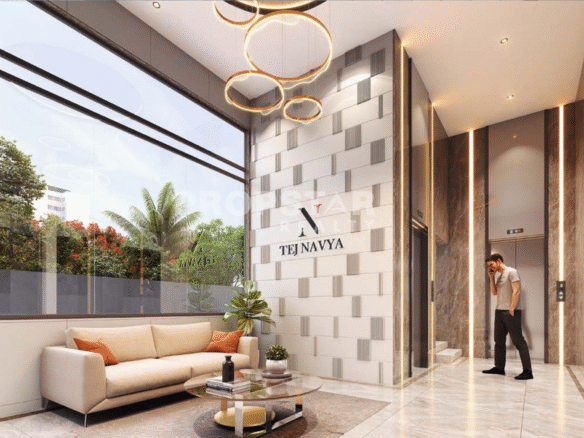Modern bedroom interiors at Navya Erandwane low-density residential project Pune