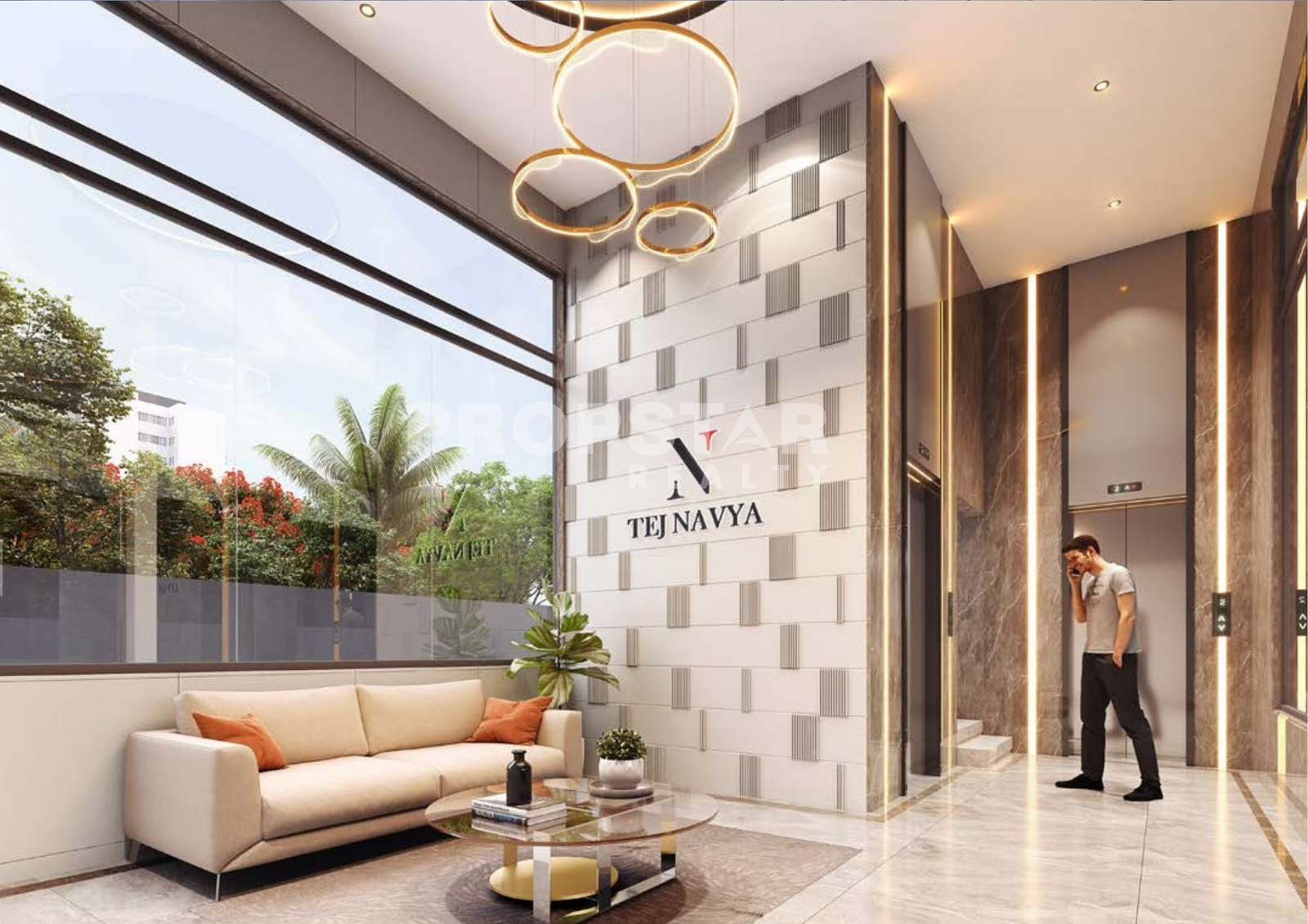 Modern bedroom interiors at Navya Erandwane low-density residential project Pune