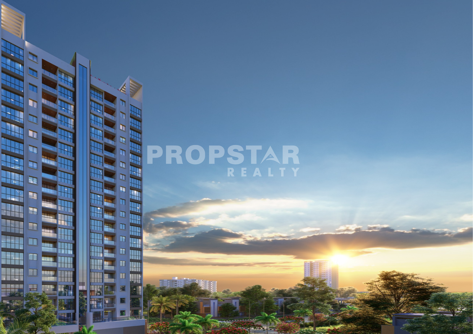 Spacious living room interiors of Riviera Vista 3 BHK apartments Sinhgad Road Pune