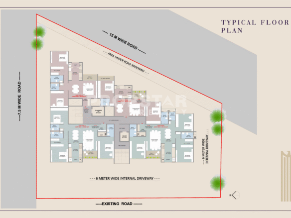 Spacious 2 BHK apartment floor plan at Riviera Vista Sinhgad Road Pune