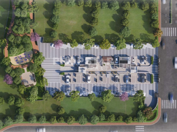 Bird’s eye view of GM Mahika residential layout in Karve Nagar, Pune