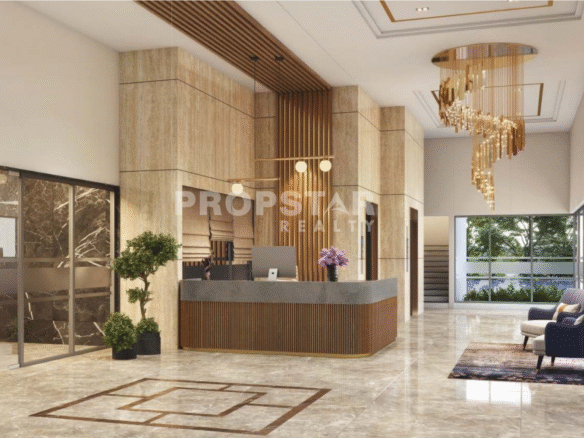 Entrance lobby of GM Mahika Karve Nagar with stylish décor and welcoming atmosphere