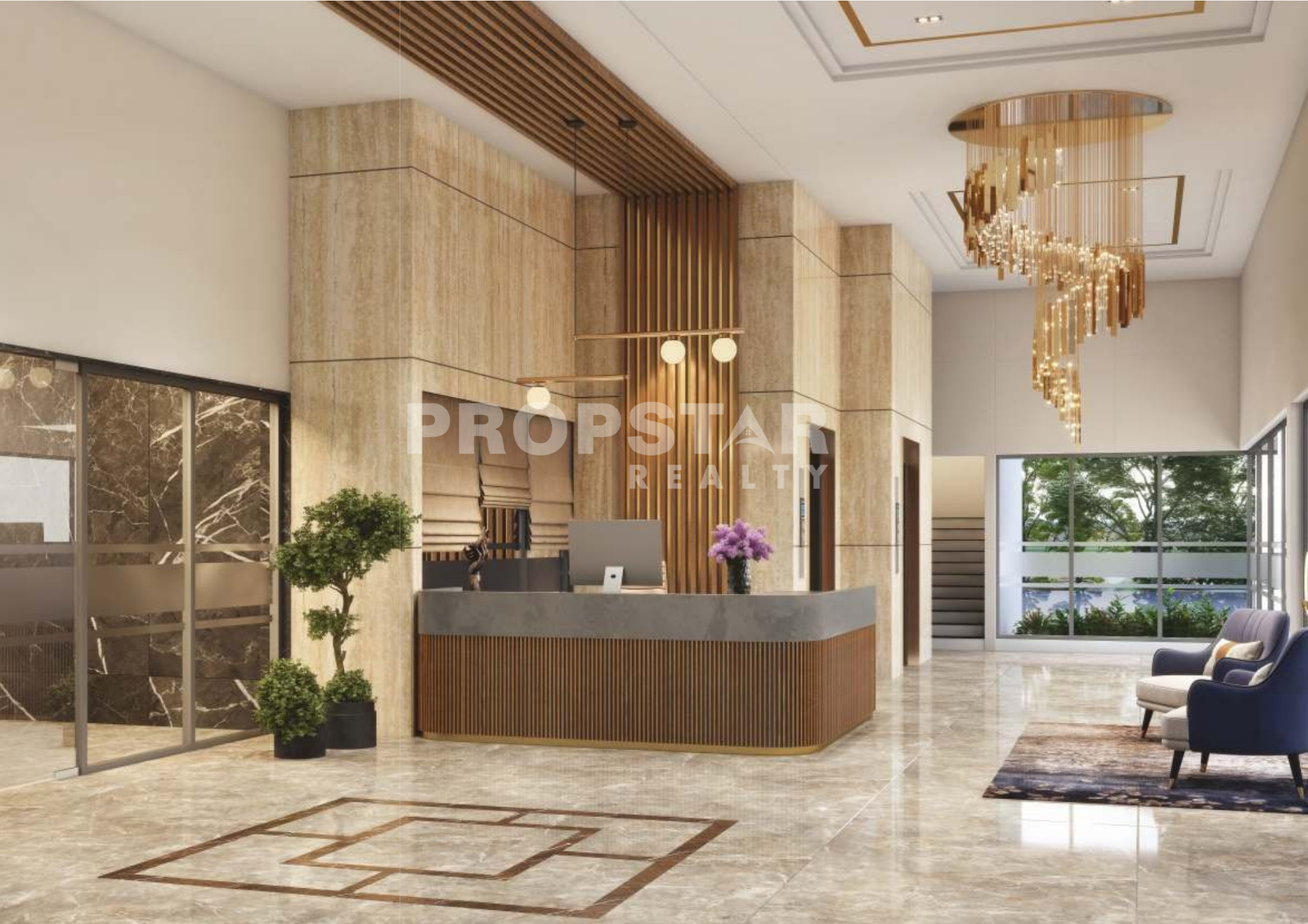 Entrance lobby of GM Mahika Karve Nagar with stylish décor and welcoming atmosphere