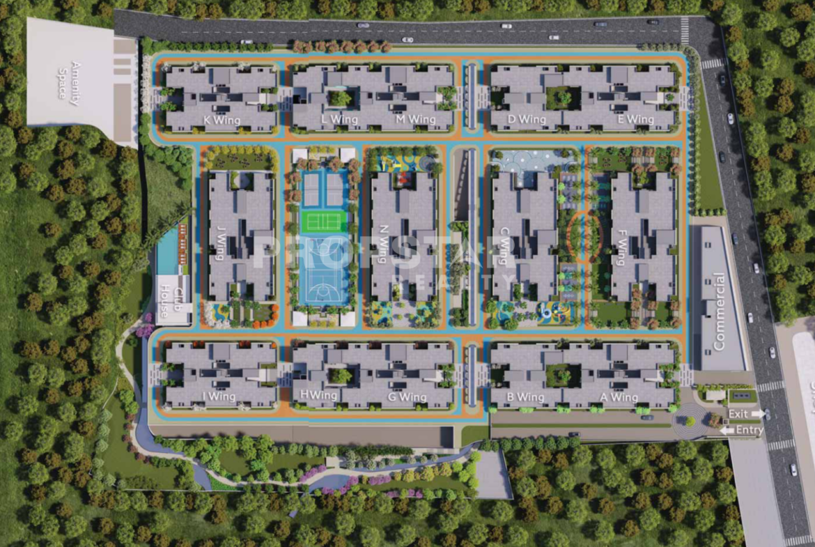 One Park Place Warje Pune luxury township aerial view