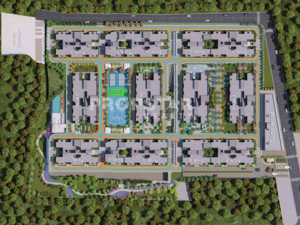 One Park Place Warje Pune luxury township aerial view