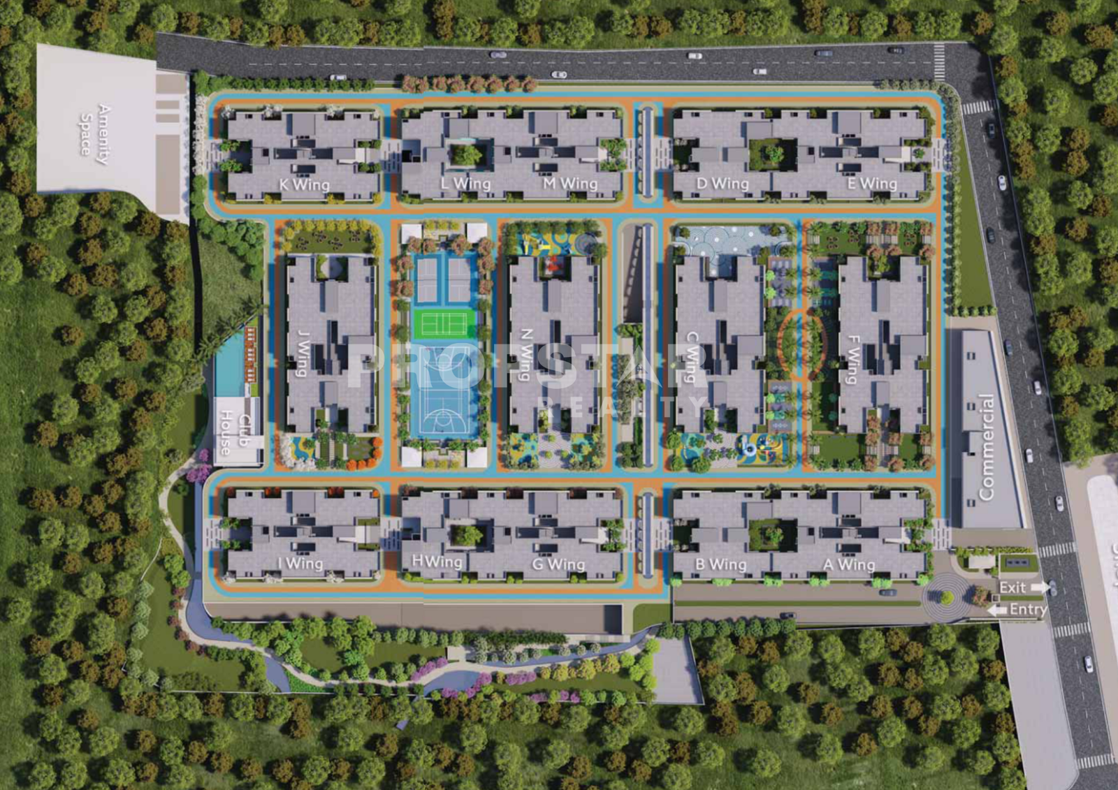 One Park Place Warje Pune luxury township aerial view